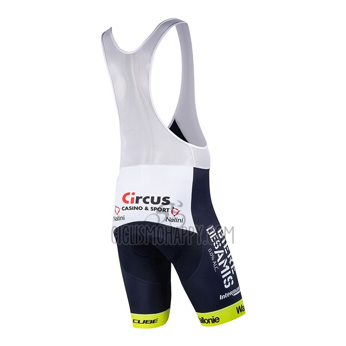 Wanty-Gobert Cycling Team Cycling Jersey Bib Short 2022 Short Sleeve White Blue